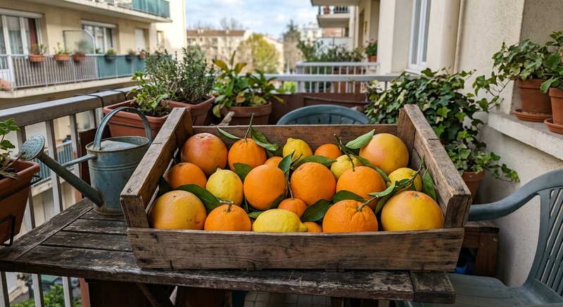 Cagette d'agrumes variés et frais expédiés par un producteur en ligne