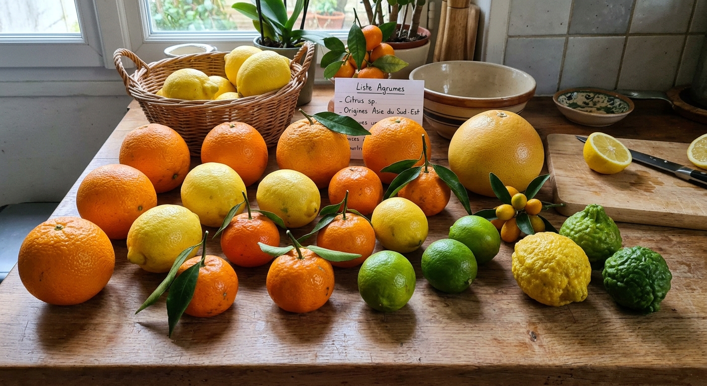 Agrumes Définition : Origines, Botanique et Liste Complète