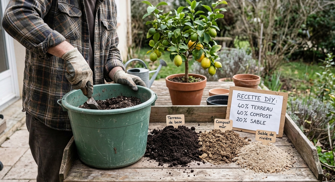 Quel Terreau pour Agrumes Choisir ? Guide Complet & Recette DIY : recette diy : comment fabriquer son propre terreau (40/40/20)